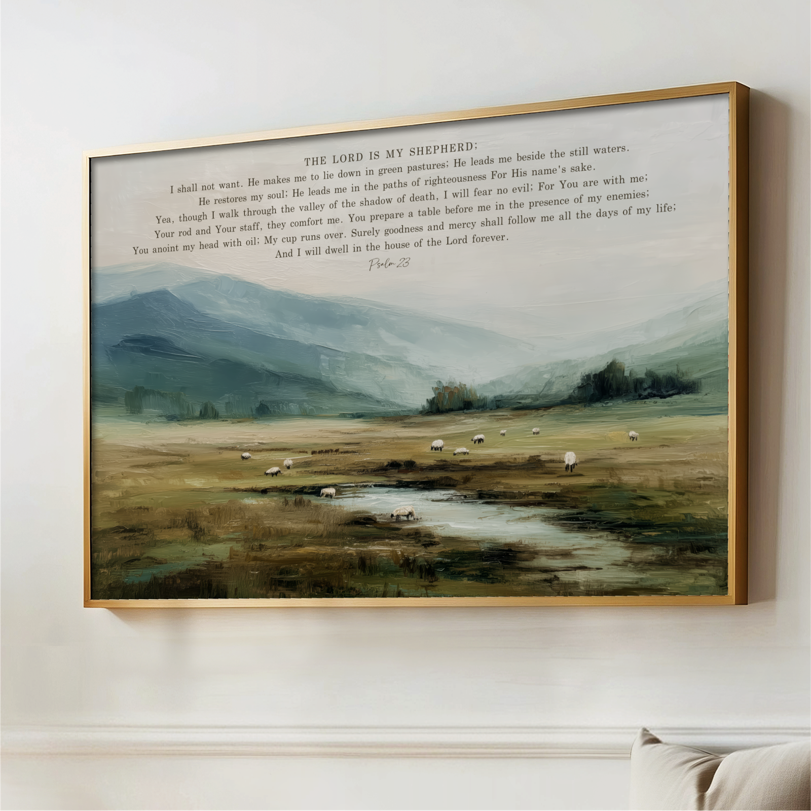 The Lord Is My Shepherd - Psalm 23 Wall Art Beautiful,