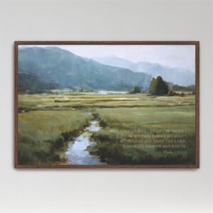 Bible Verse Scripture Art Psalm 121:1-2