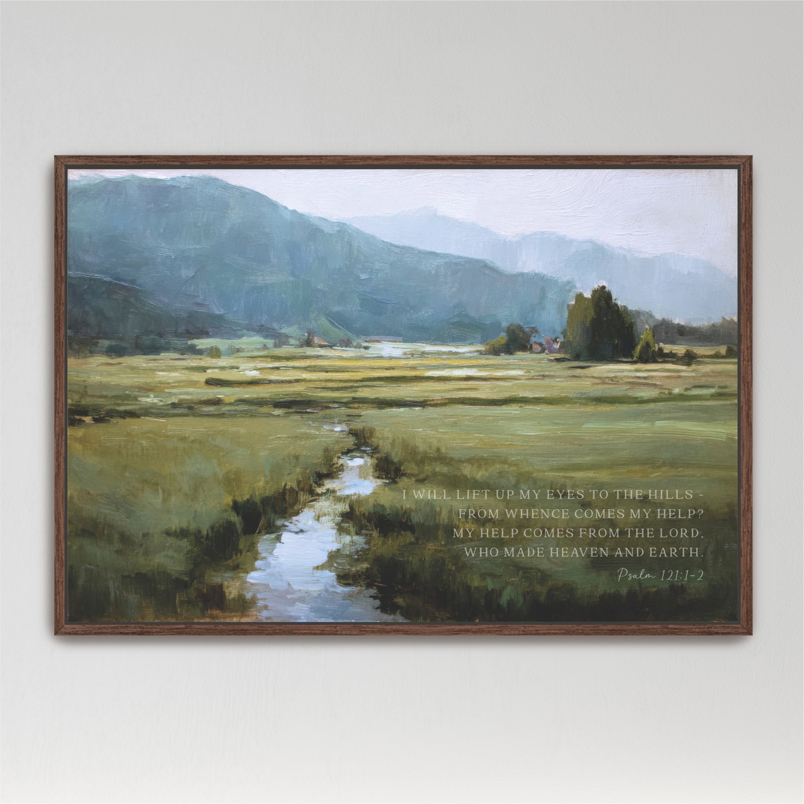 Bible Verse Scripture Art Psalm 121:1-2