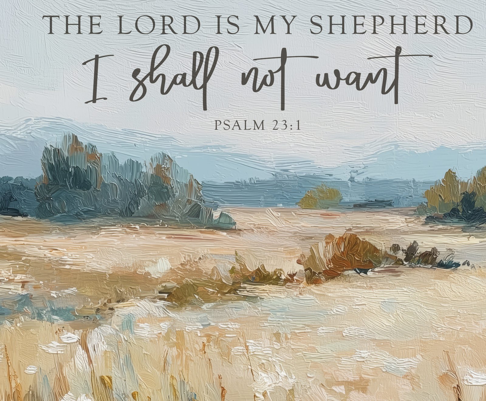 The Lord is my Shepherd, Landscape Field of Wildflowers, Wall Art - Image 6